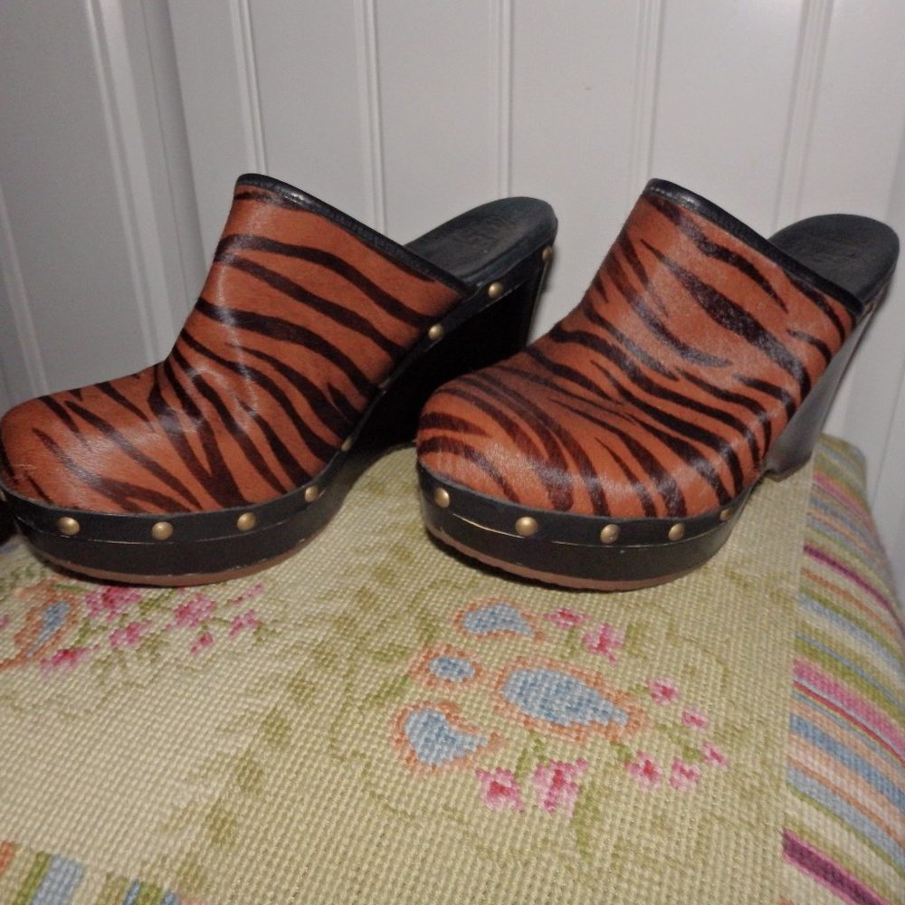 Tiger Stripe UGG Clogs